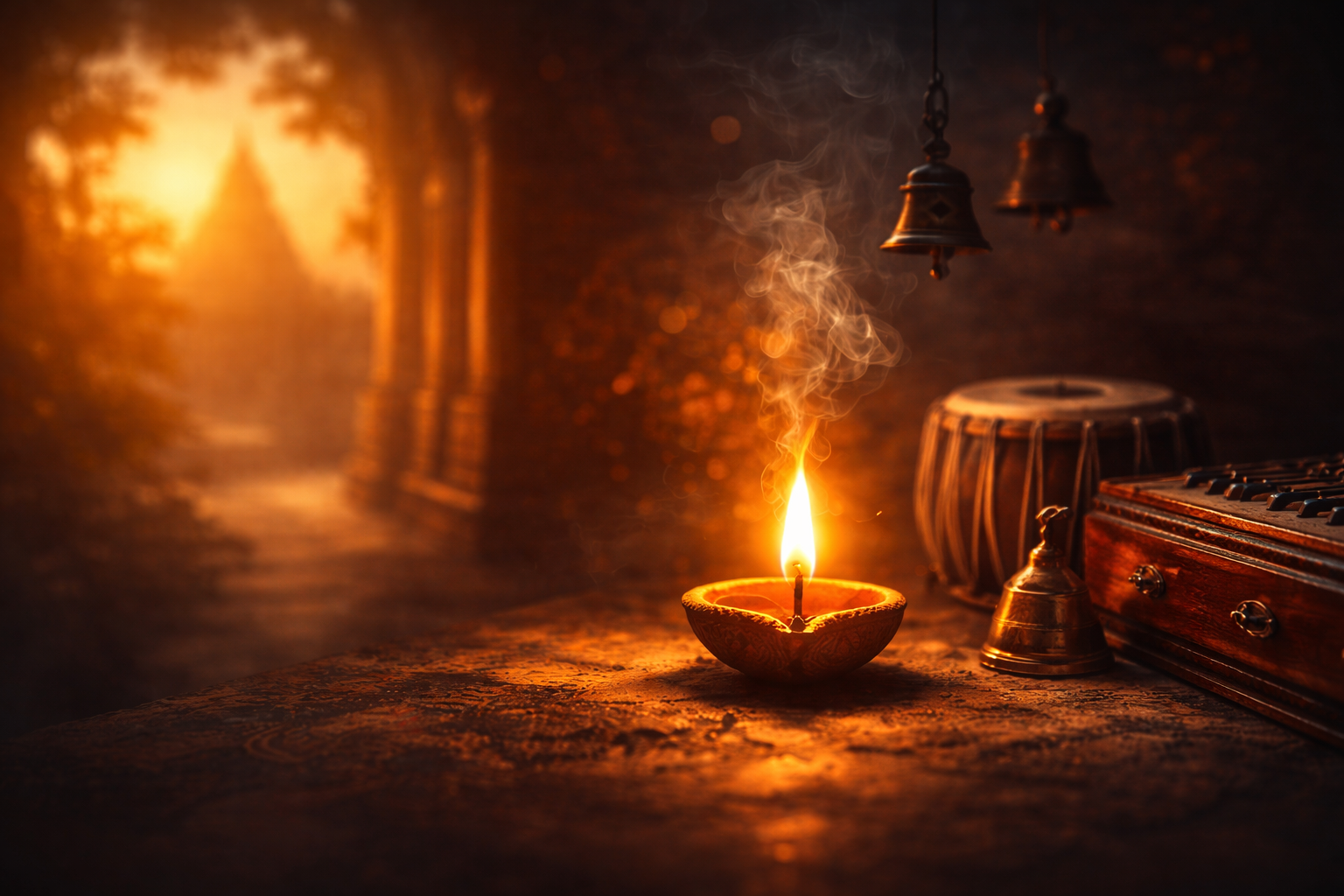 Morning serenity at the temple